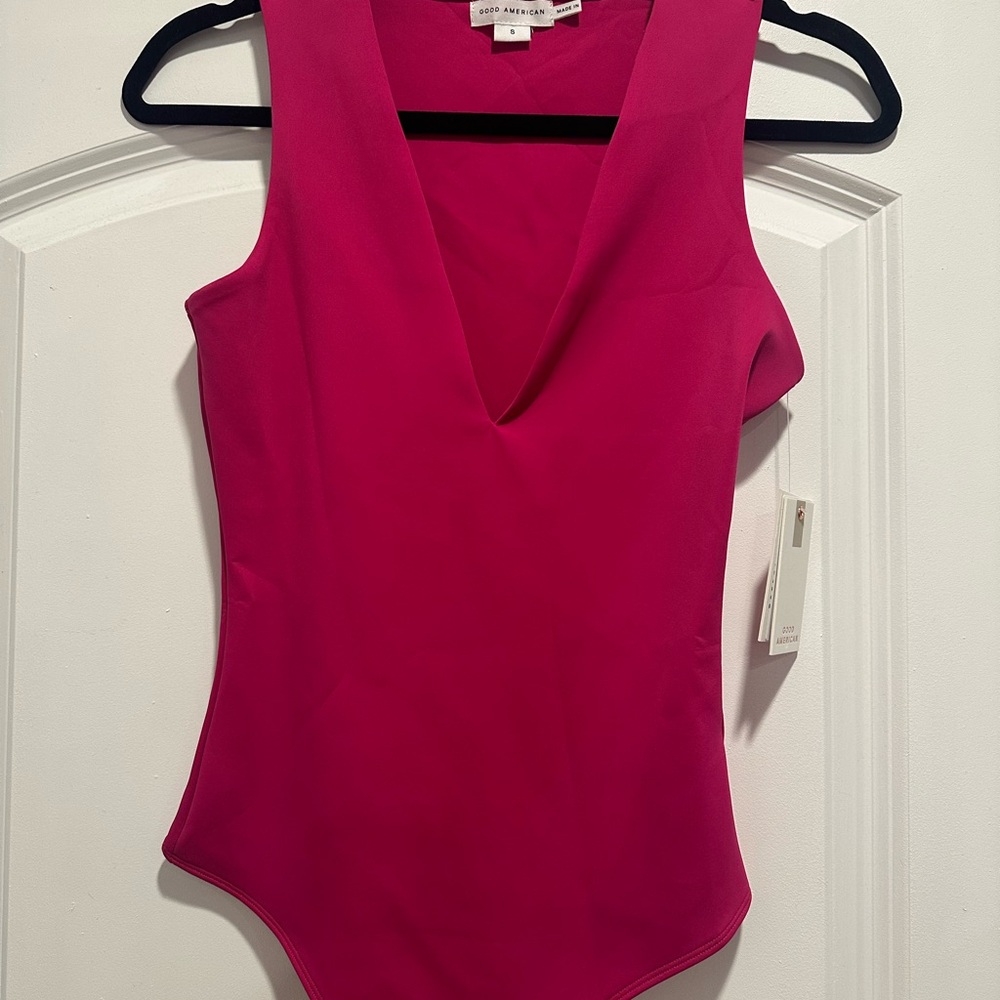 Good American Fuchsia Sleeveless Bodysuit